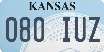 KS license plate 080IUZ