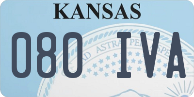 KS license plate 080IVA