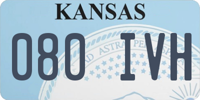 KS license plate 080IVH