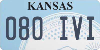 KS license plate 080IVI