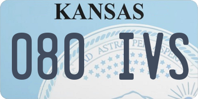 KS license plate 080IVS