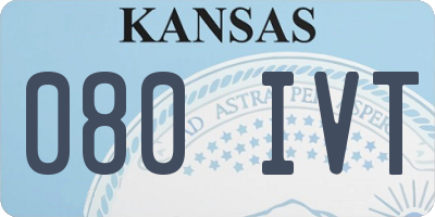 KS license plate 080IVT