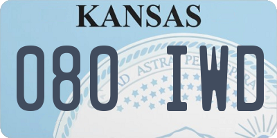 KS license plate 080IWD