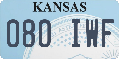 KS license plate 080IWF
