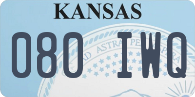 KS license plate 080IWQ