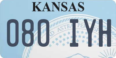KS license plate 080IYH