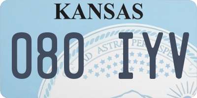 KS license plate 080IYV