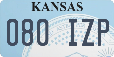 KS license plate 080IZP