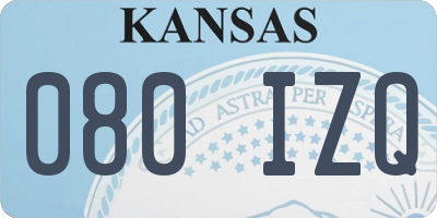 KS license plate 080IZQ