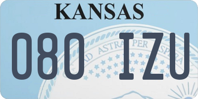 KS license plate 080IZU