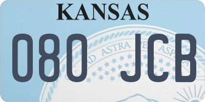 KS license plate 080JCB