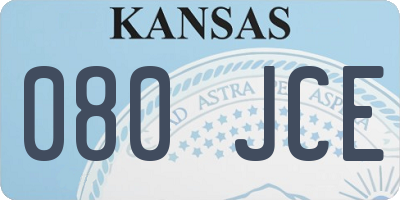 KS license plate 080JCE