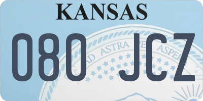 KS license plate 080JCZ
