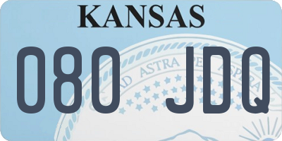 KS license plate 080JDQ