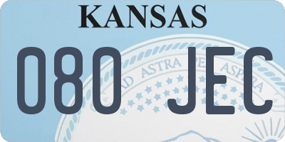 KS license plate 080JEC