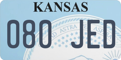 KS license plate 080JED