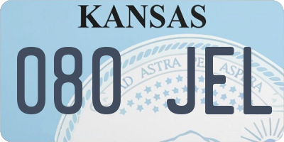 KS license plate 080JEL