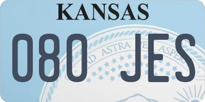 KS license plate 080JES