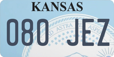 KS license plate 080JEZ