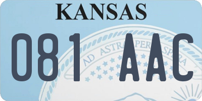 KS license plate 081AAC