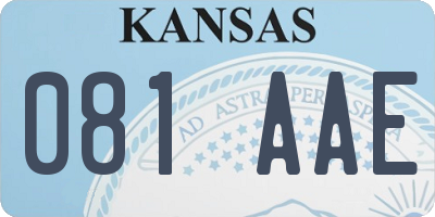 KS license plate 081AAE