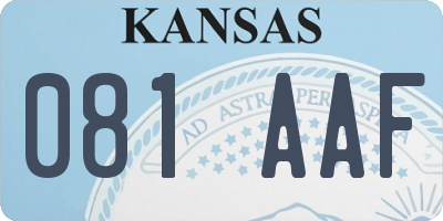 KS license plate 081AAF