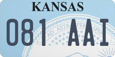 KS license plate 081AAI