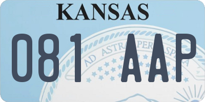 KS license plate 081AAP