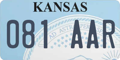 KS license plate 081AAR