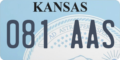 KS license plate 081AAS