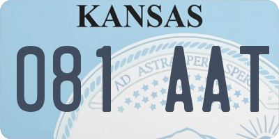 KS license plate 081AAT