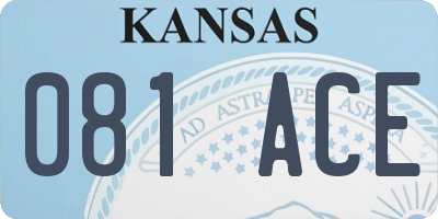 KS license plate 081ACE