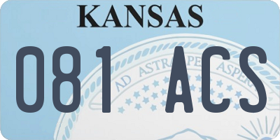 KS license plate 081ACS