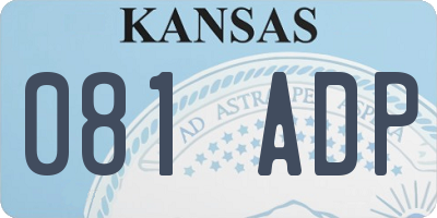 KS license plate 081ADP