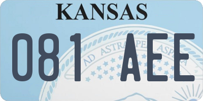 KS license plate 081AEE