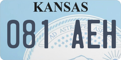 KS license plate 081AEH