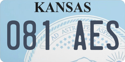 KS license plate 081AES