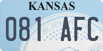 KS license plate 081AFC