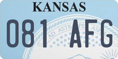 KS license plate 081AFG