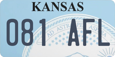 KS license plate 081AFL