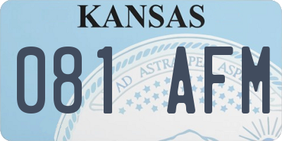 KS license plate 081AFM