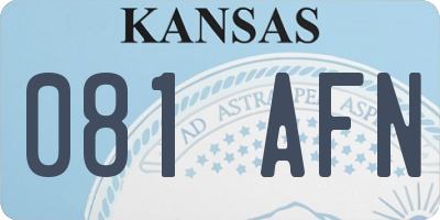 KS license plate 081AFN