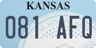 KS license plate 081AFQ
