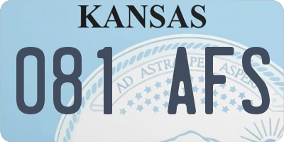 KS license plate 081AFS