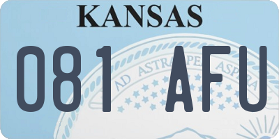 KS license plate 081AFU