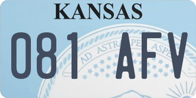 KS license plate 081AFV