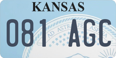 KS license plate 081AGC