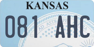 KS license plate 081AHC