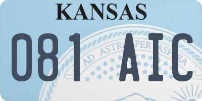 KS license plate 081AIC