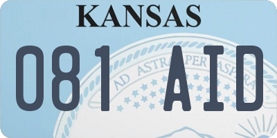 KS license plate 081AID